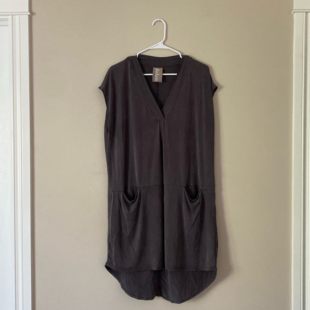 Anthropologie Dolan Left Coast Lola Cocoon Petite Large 0 Cupro Dress